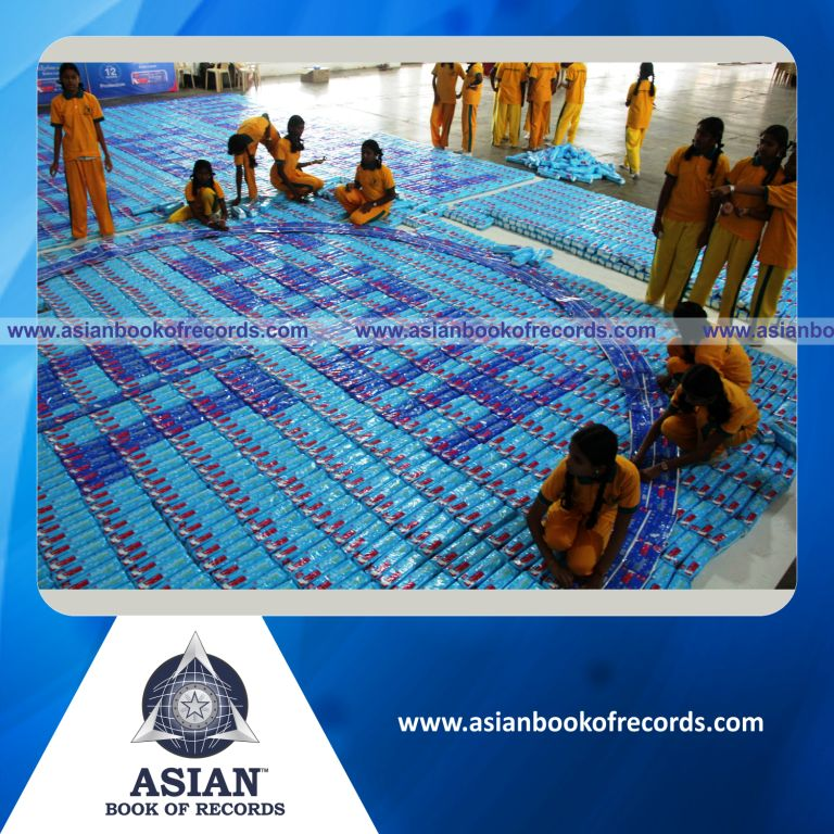 Largest Mosaic made of Sanitary Pad Packs