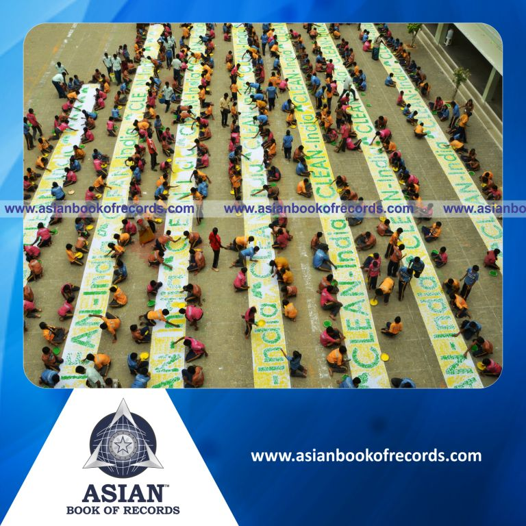 Longest Handprint Painting by a Team of Children
