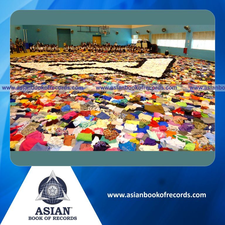 Largest Logo made of Clothes