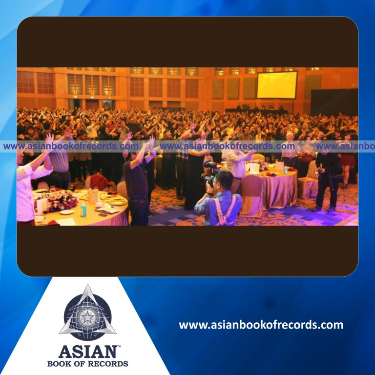 Highest Number of People doing Handrubs with Sanitisers Simultaneously (Single Venue)