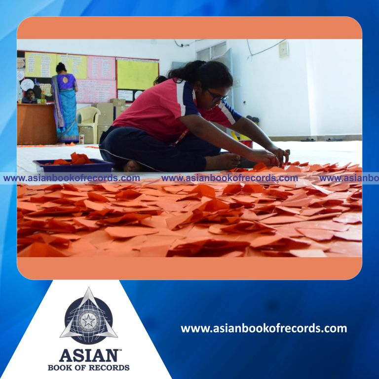 Largest National Flag made with Origami Hearts by an Individual (Minor-Female)