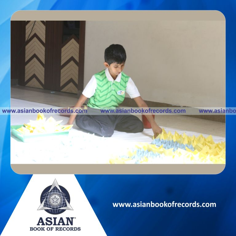 Largest Origami Boats Mosaic by an Individual (Minor-Male)