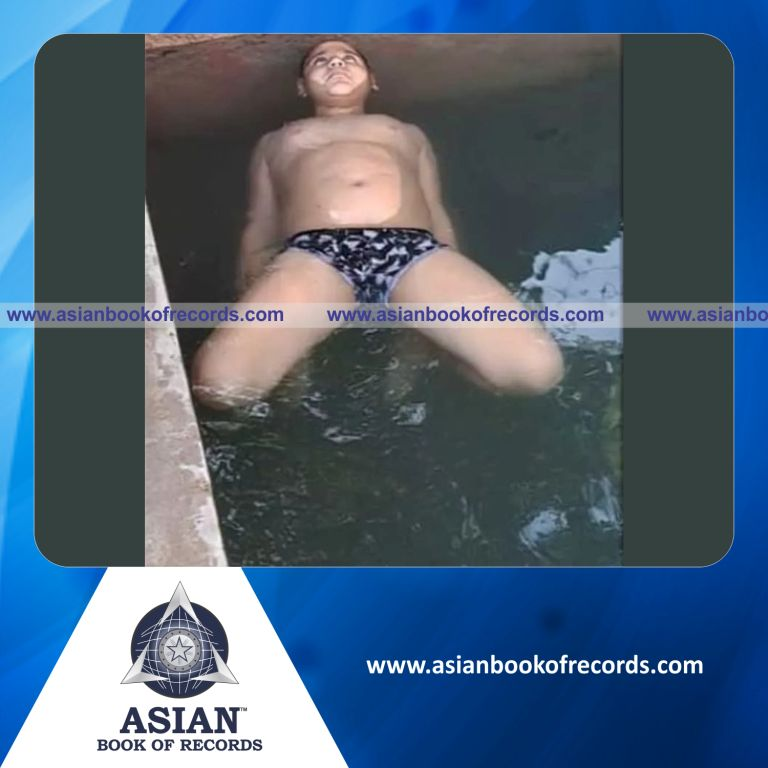 Longest Time to Float on Water in a Matsyasana Position by an Individual (Minor-Male)