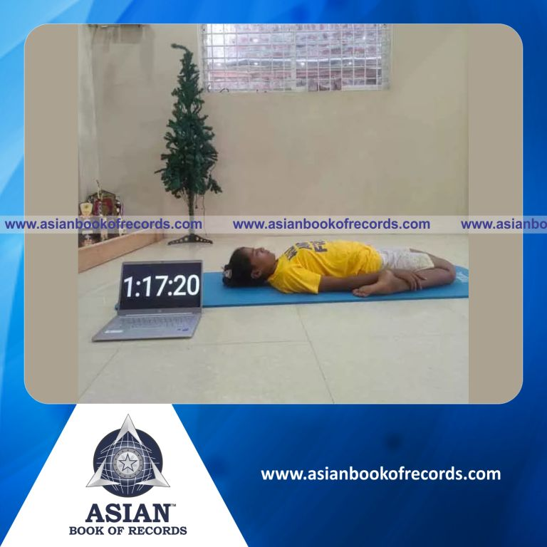 Longest Time to Hold Supta Vajrasana by an Individual (Minor-Female)
